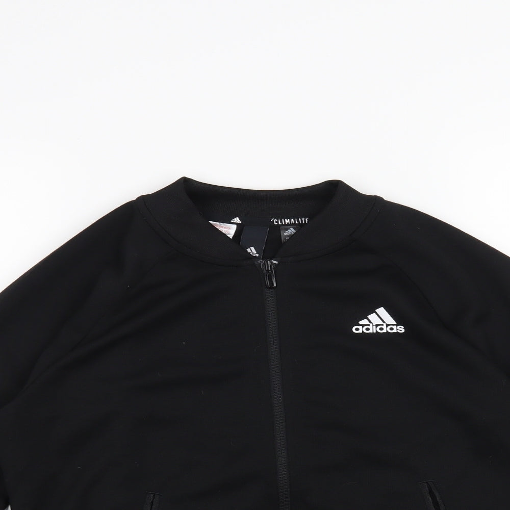 adidas Boys Black   Full Zip Sweatshirt Size 11-12 Years
