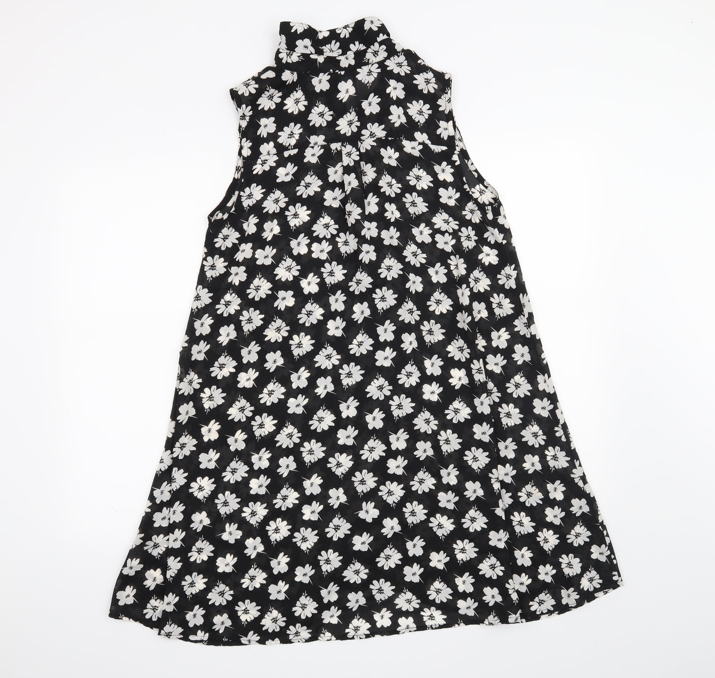 Atmosphere Womens Black Floral  Basic Button-Up Size 12