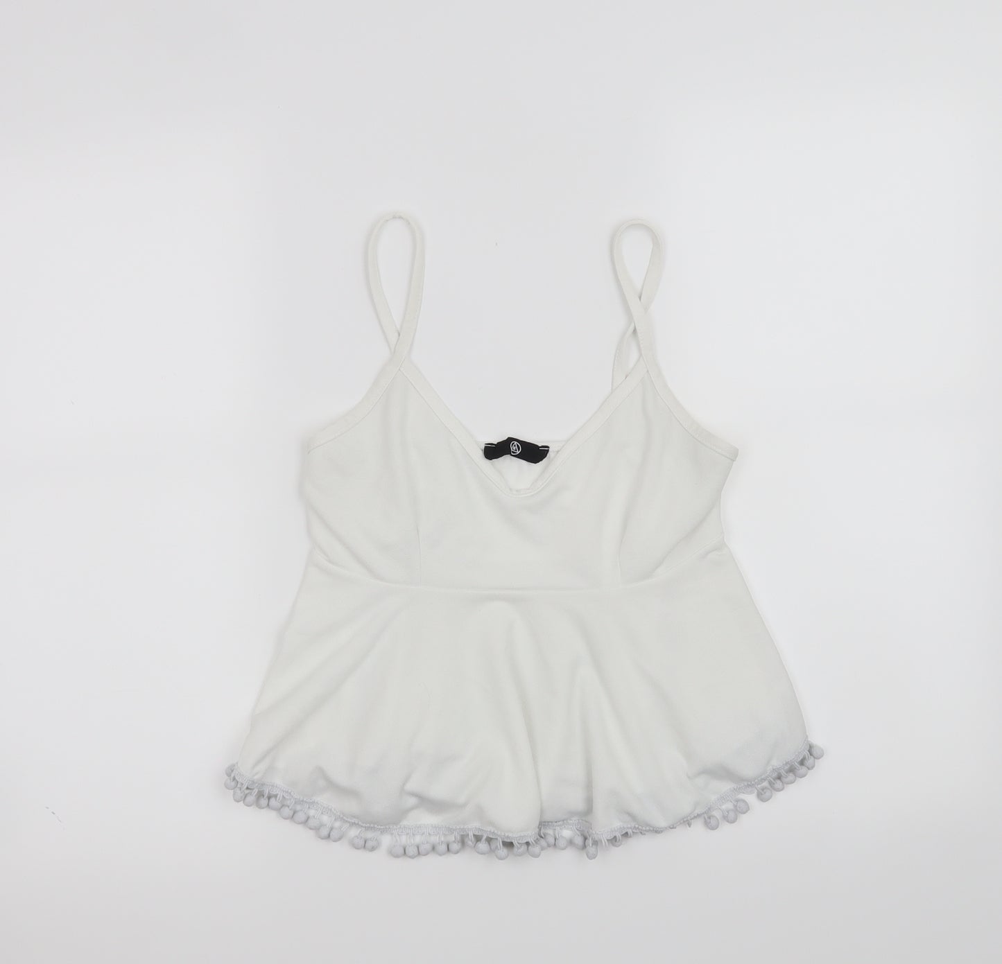 Missguided Womens White   Cropped Tank Size 10