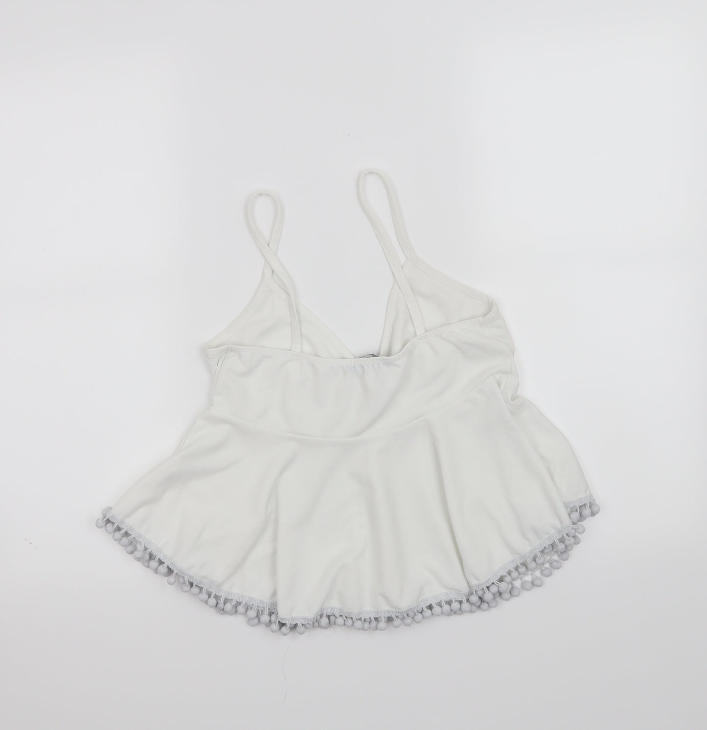 Missguided Womens White   Cropped Tank Size 10