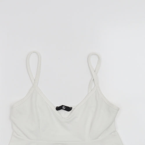 Missguided Womens White   Cropped Tank Size 10