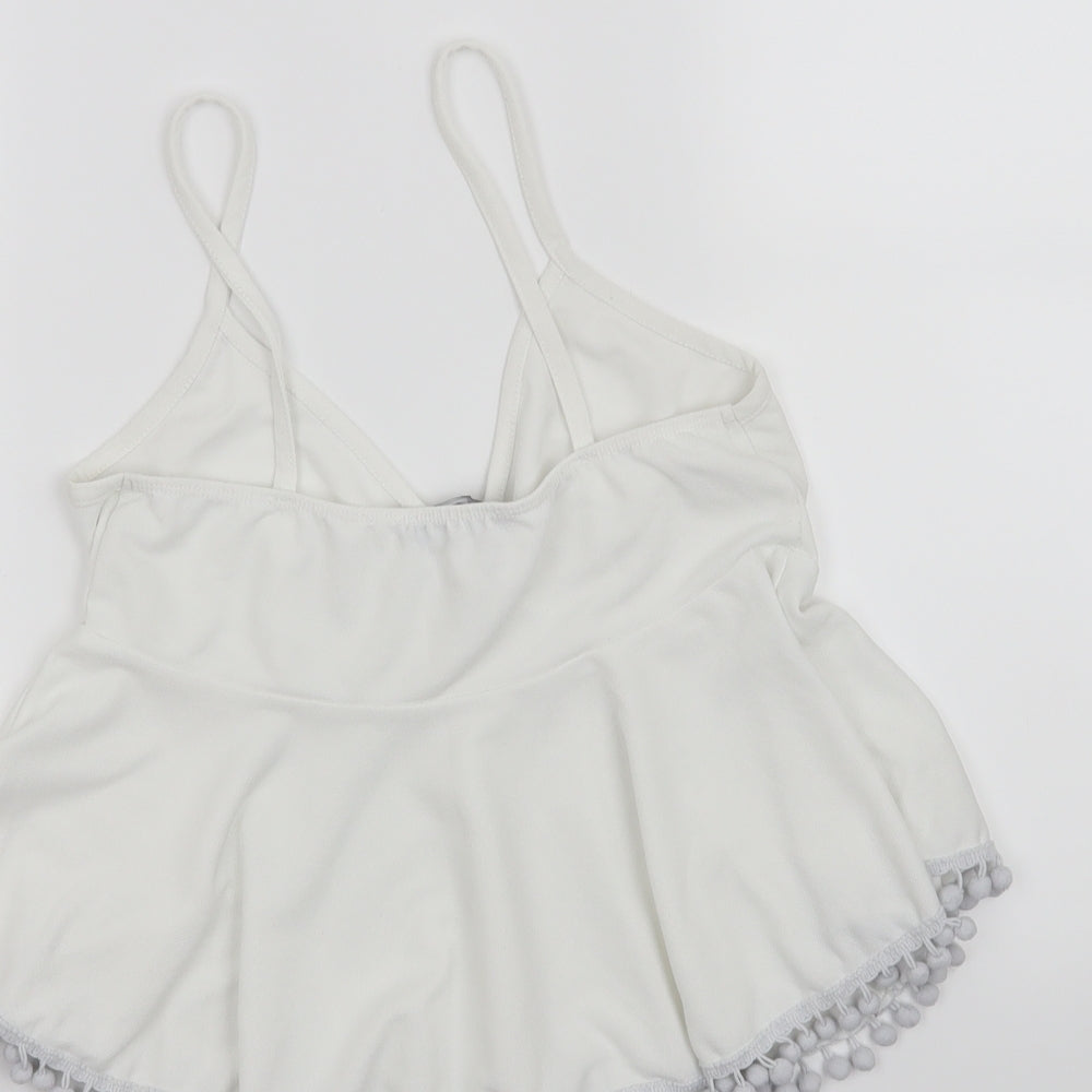 Missguided Womens White   Cropped Tank Size 10
