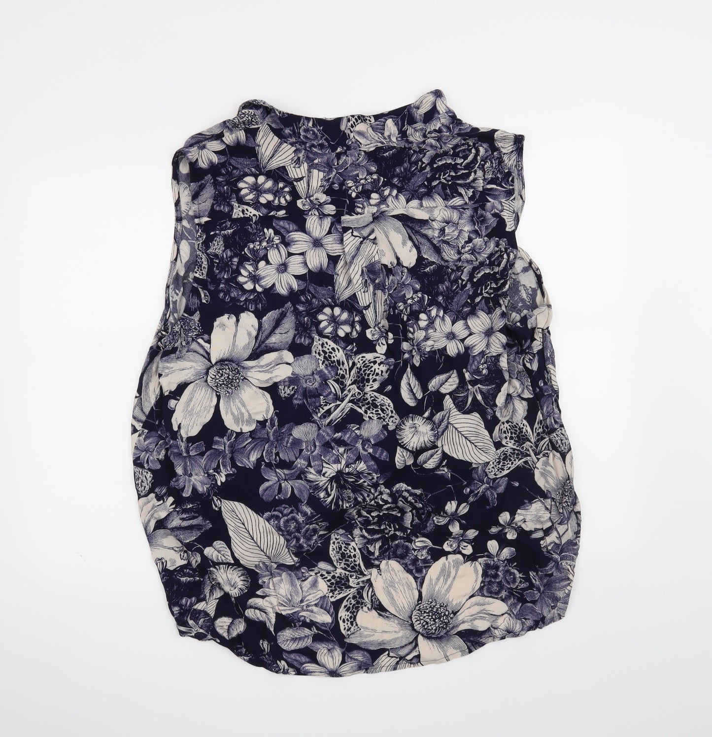George Womens Blue Floral  Basic Blouse Size 22