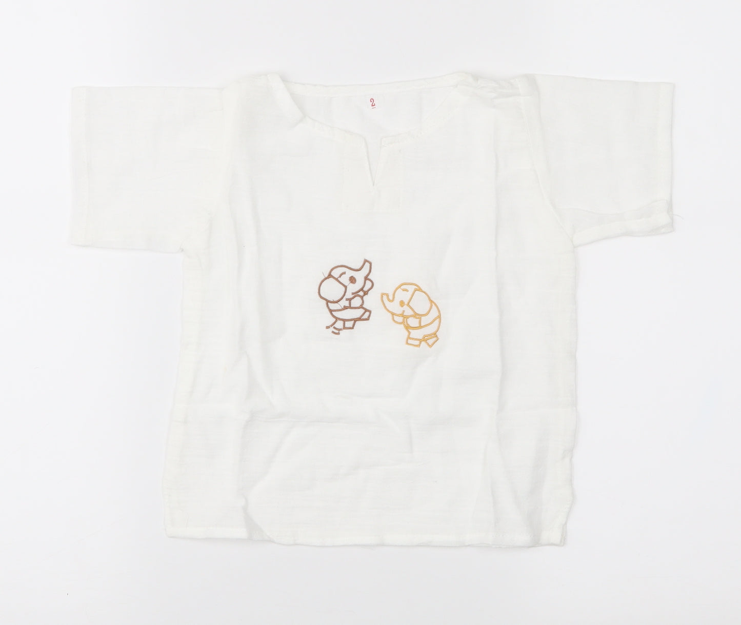 Preworn Baby White   Pullover T-Shirt Size 18-24 Months
