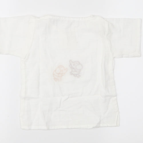 Preworn Baby White   Pullover T-Shirt Size 18-24 Months