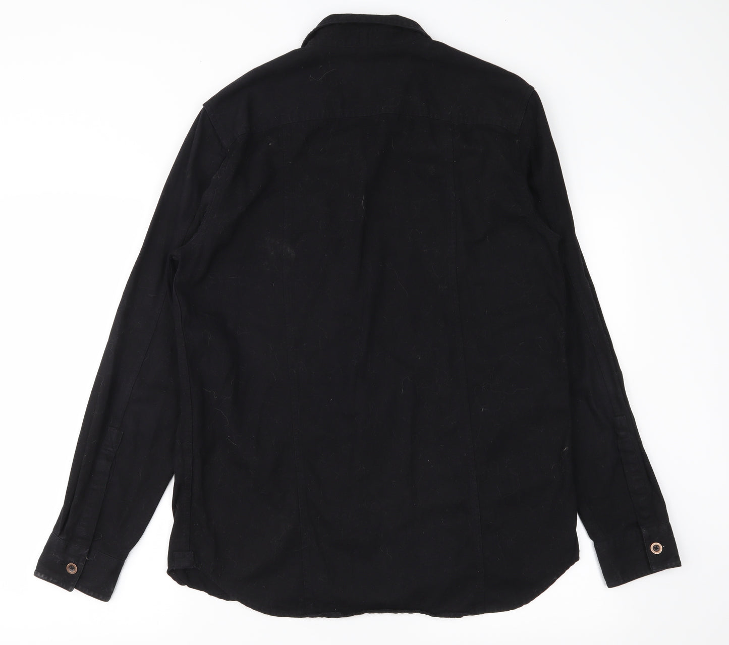 River Island Mens Black    Button-Up Size M