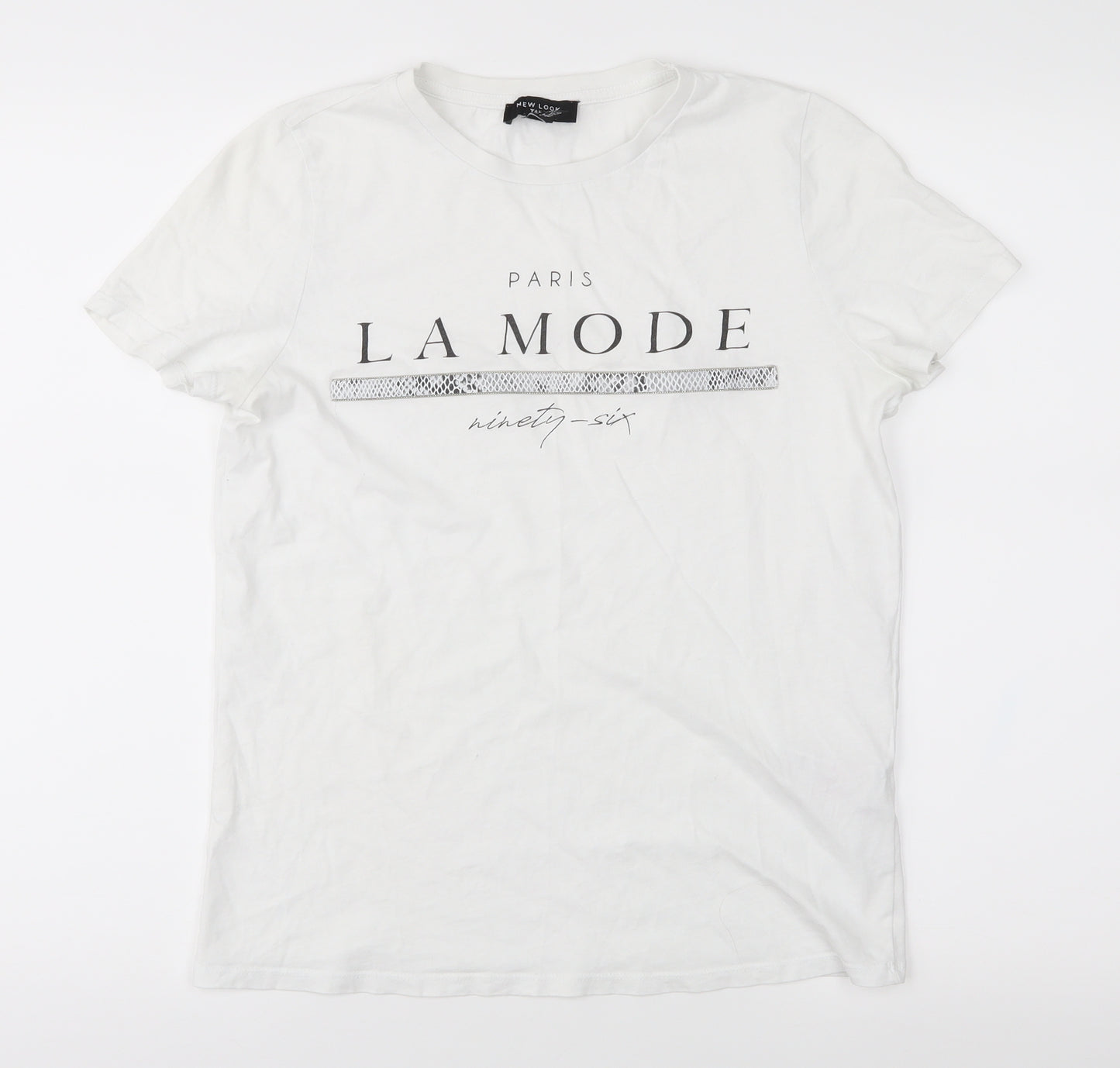 New Look Womens White   Basic T-Shirt Size 12