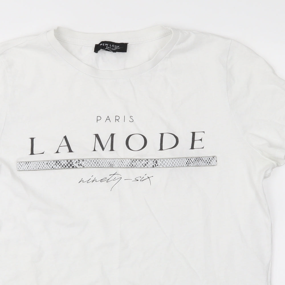 New Look Womens White   Basic T-Shirt Size 12
