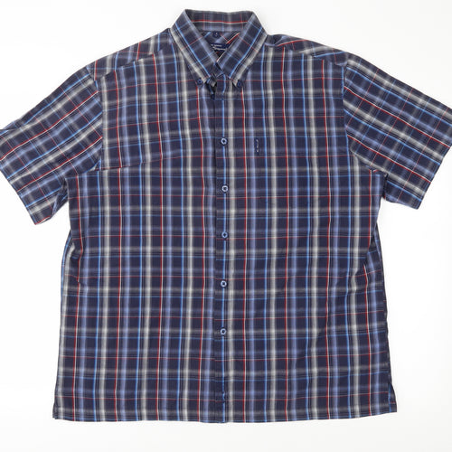 Ben Sherman Mens Blue Plaid   Button-Up Size L