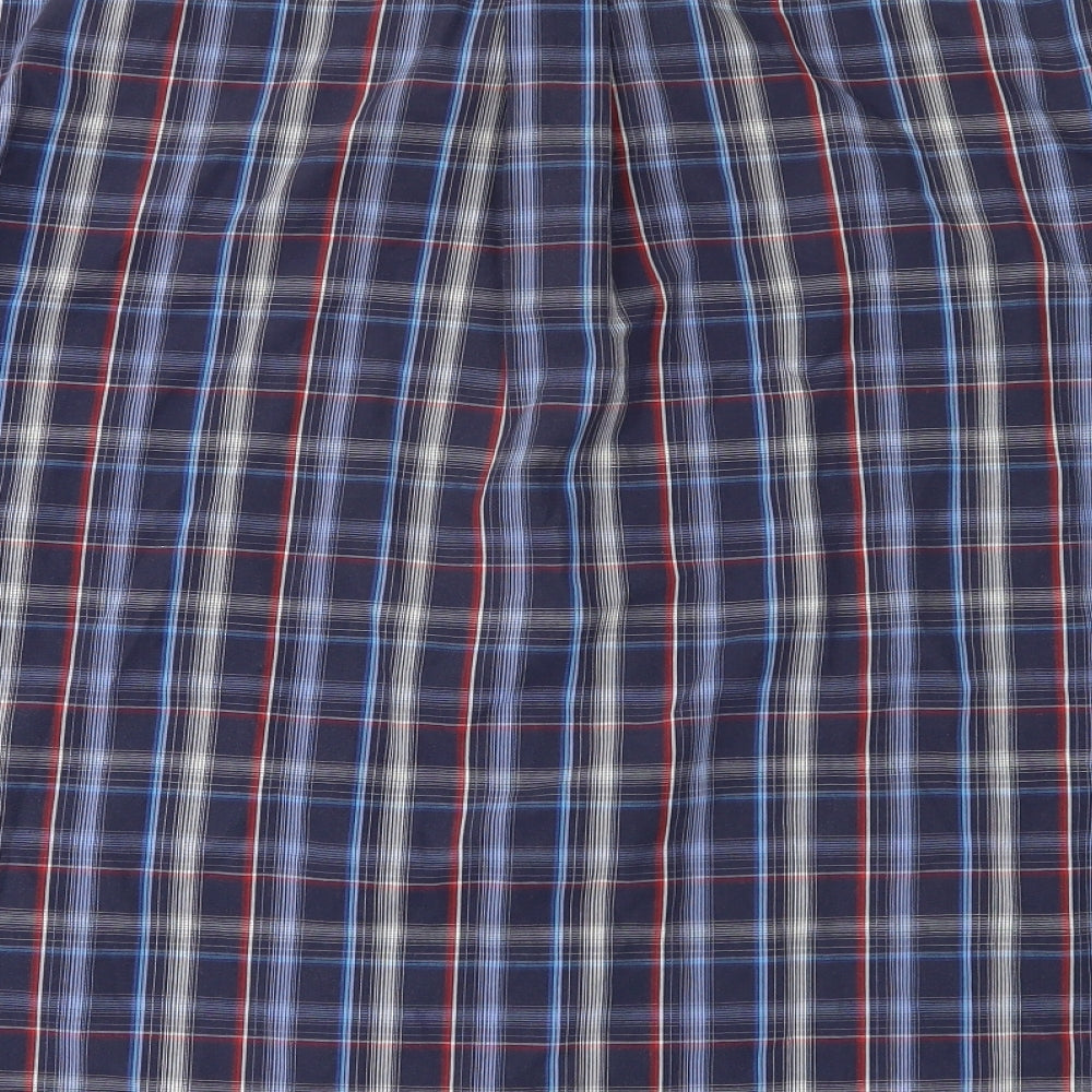 Ben Sherman Mens Blue Plaid   Button-Up Size L