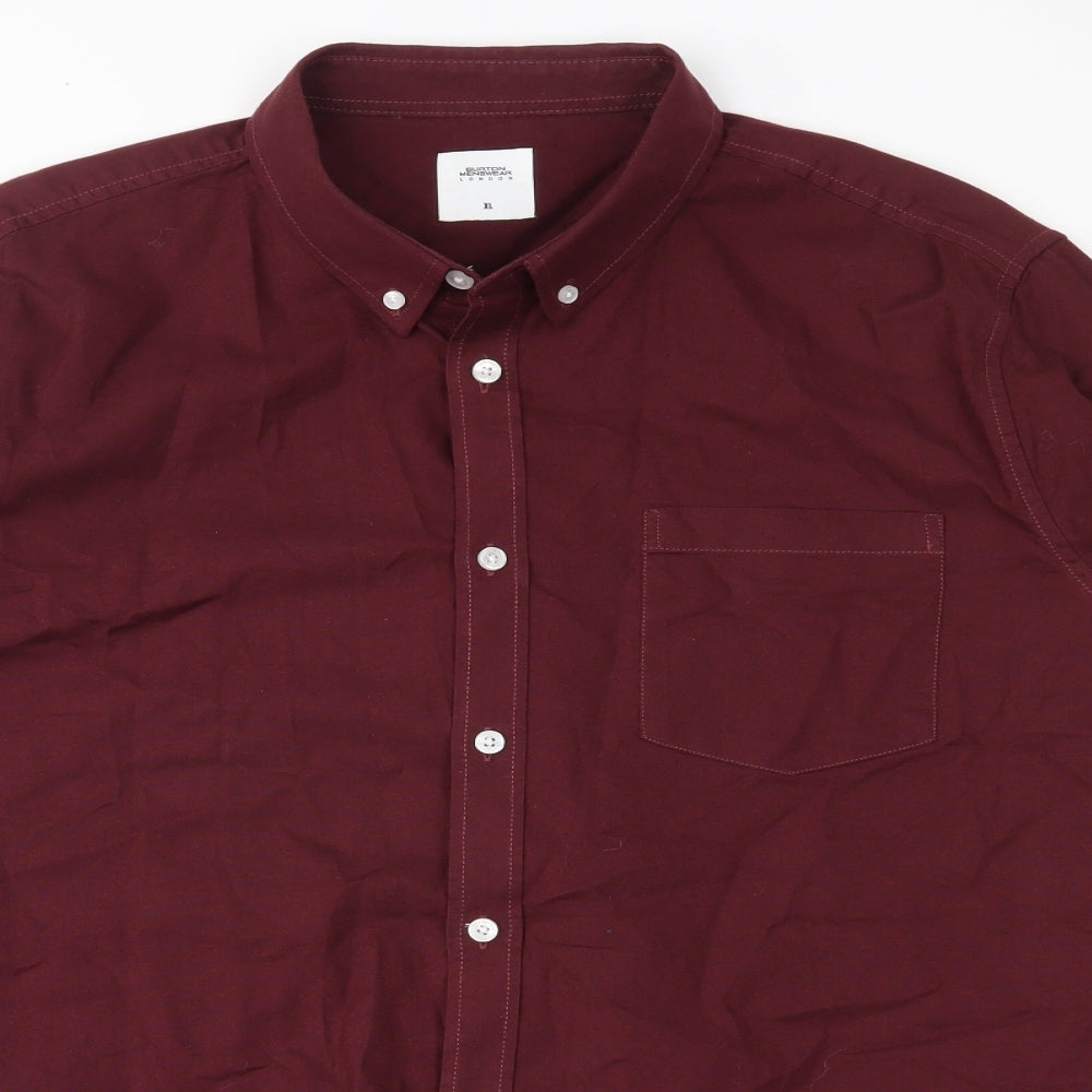 Burton Mens Red    Button-Up Size XL