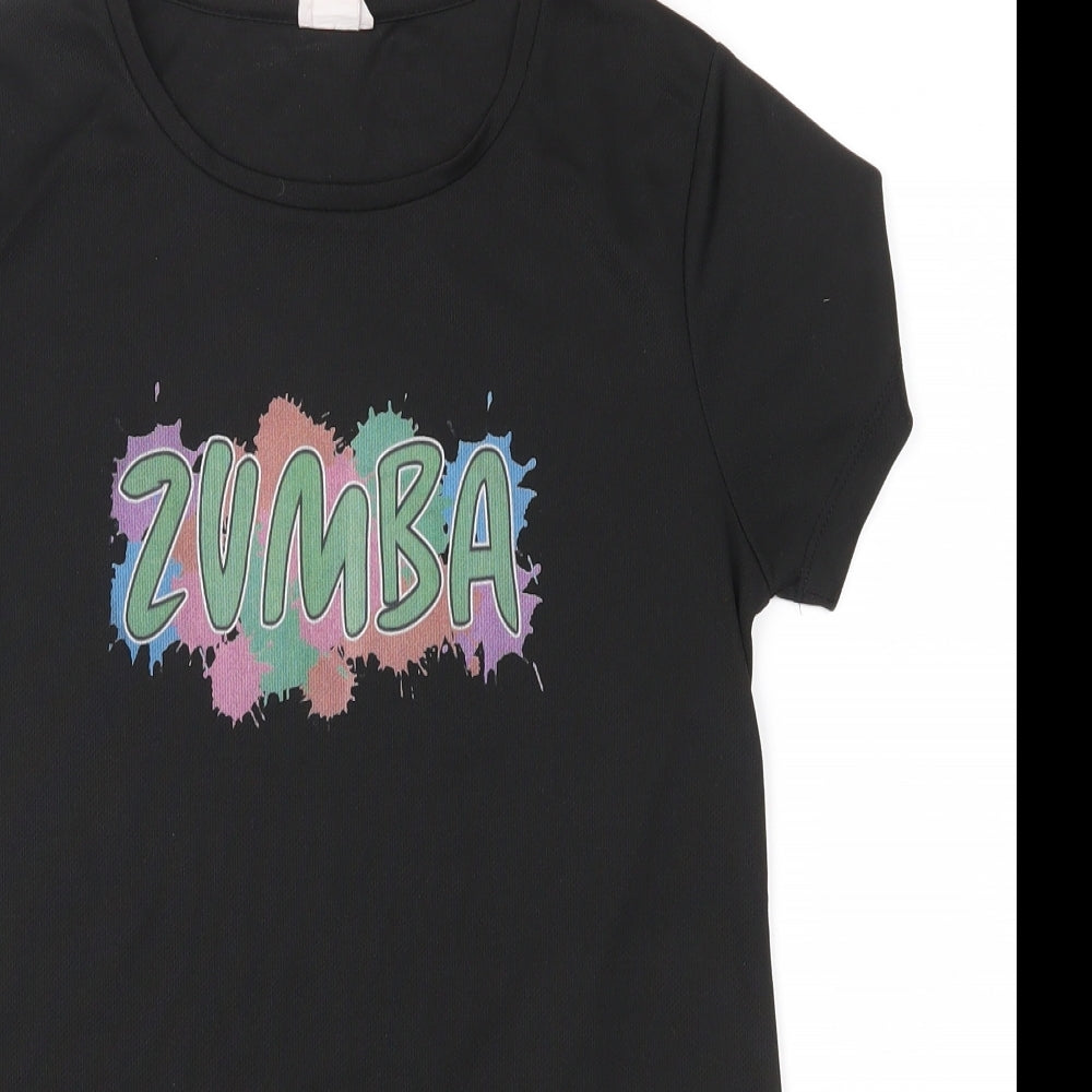 Zumba Womens Black   Basic T-Shirt Size XS