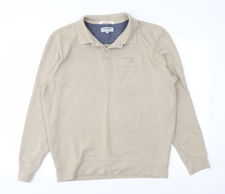 greenwoods Mens Beige    Button-Up Size L