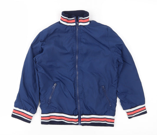 Front view of Preworn boys’ blue jacket, size 4-5, years