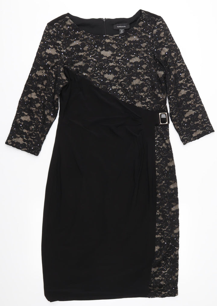 R&M Richards Womens Black Bodycon Size 12