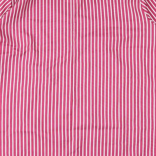 MissLook Womens Pink Striped  Basic Blouse Size XL
