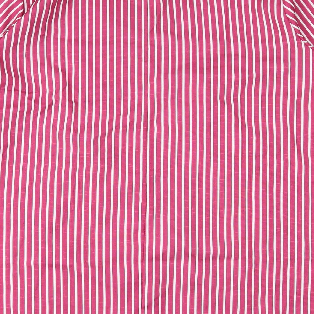 MissLook Womens Pink Striped  Basic Blouse Size XL
