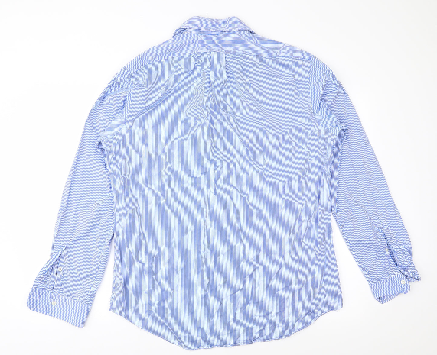 Polo Ralph Lauren Mens Blue Striped   Button-Up Size L