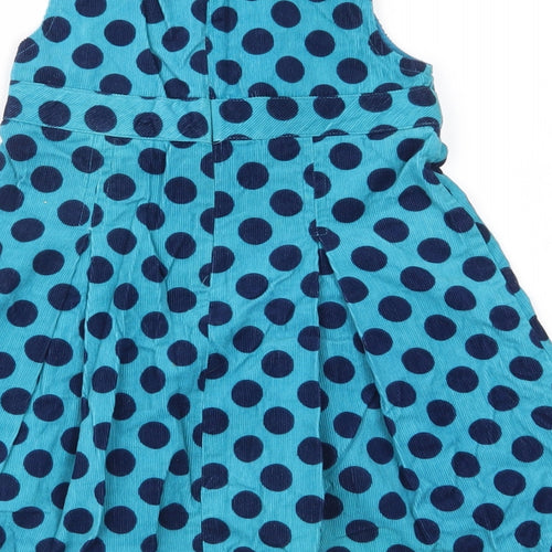 John Lewis Girls Blue Polka Dot  A-Line  Size 3 Years