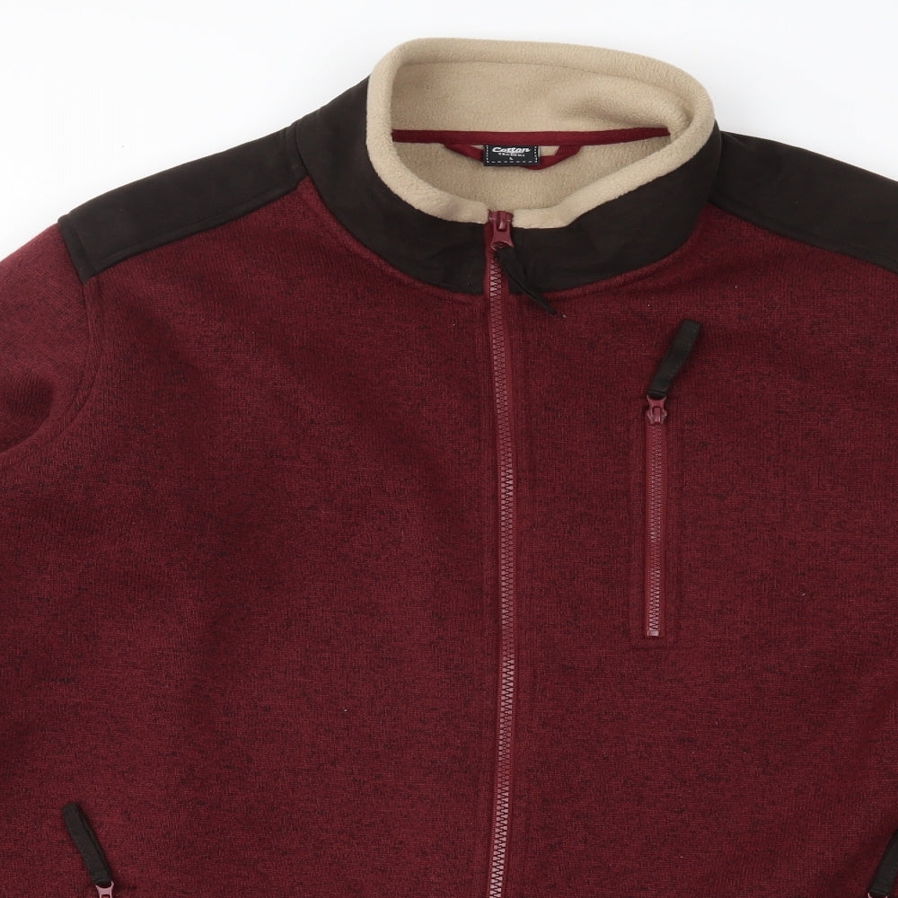 Cotton Traders Mens Red   Jacket Coatigan Size L