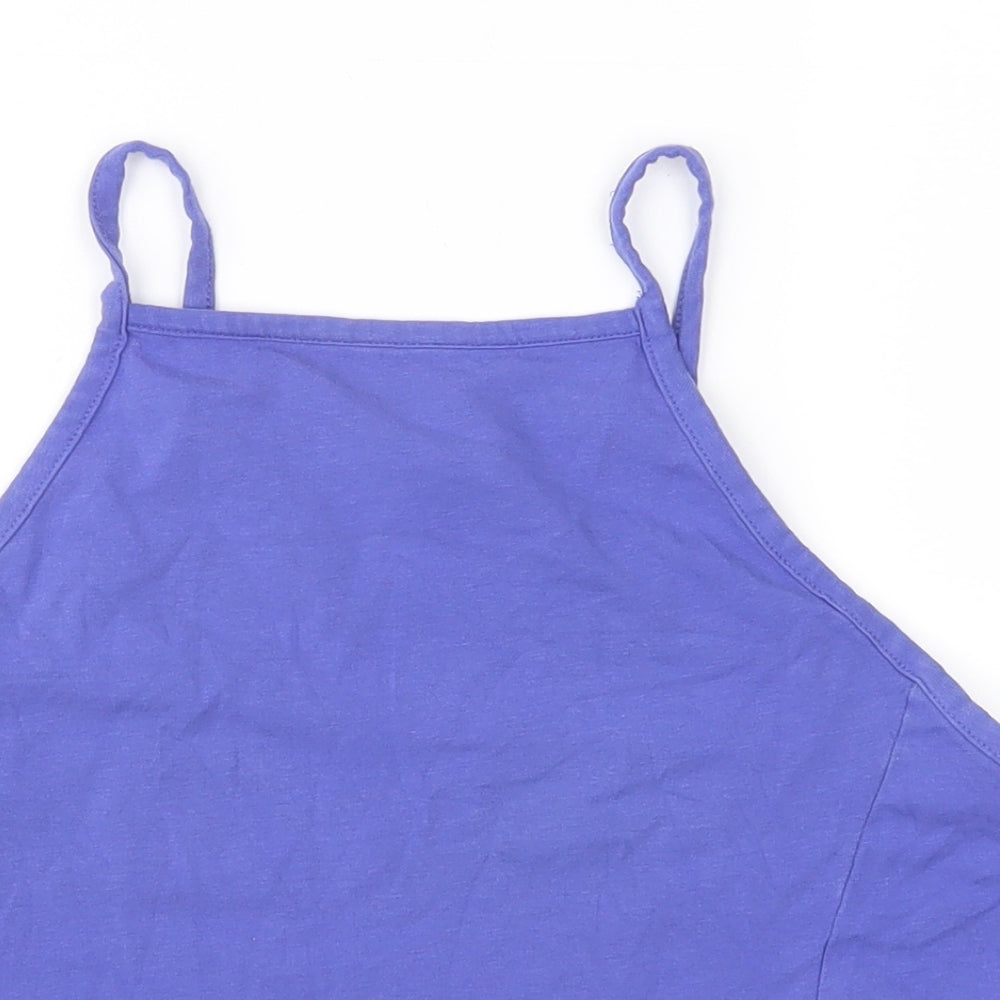 Miss Selfridge Womens Blue   Cropped Tank Size 10