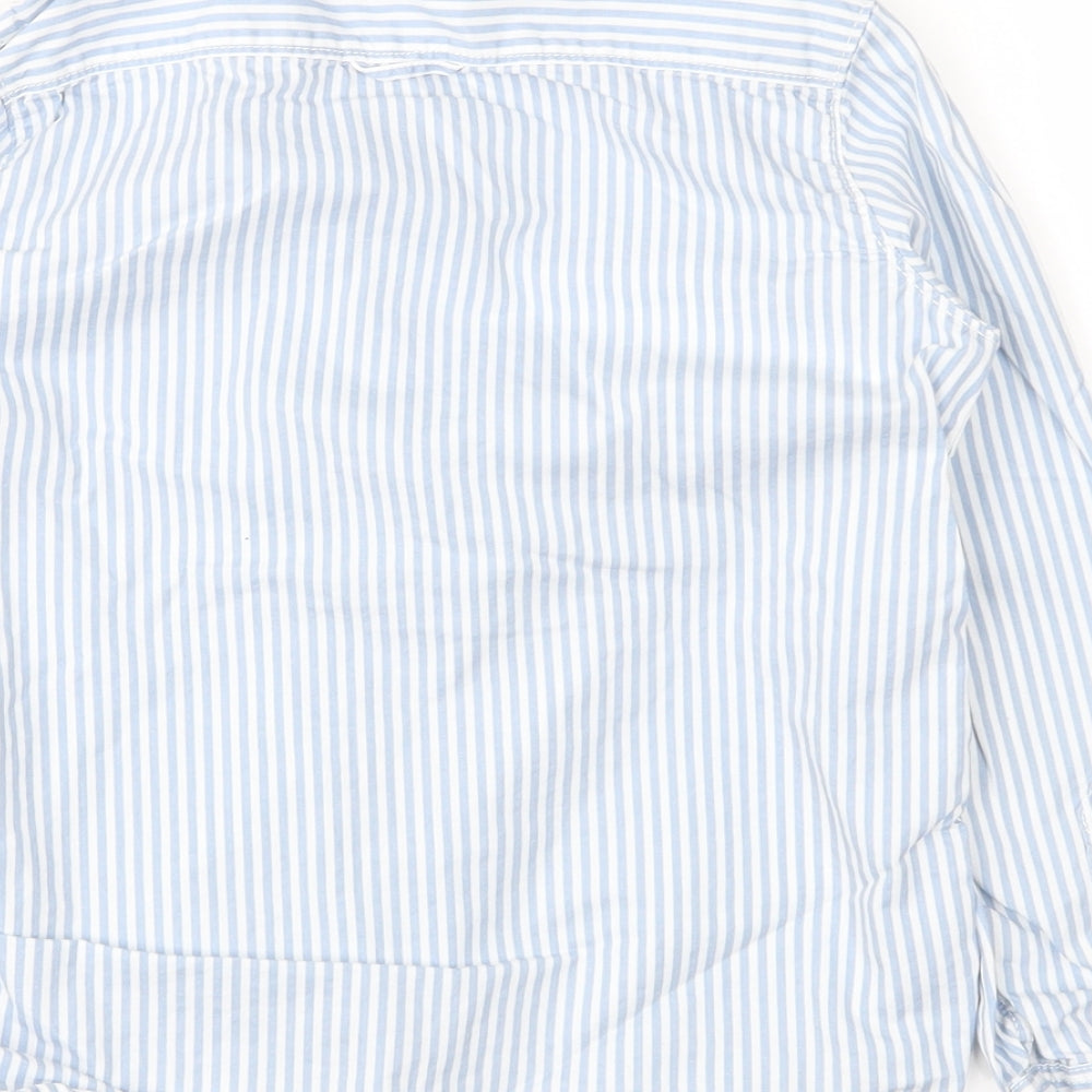 H&M Boys Blue Striped  Basic Button-Up Size 8-9 Years