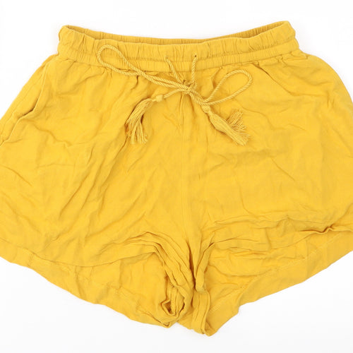 H&M Womens Yellow   Hot Pants Shorts Size 36
