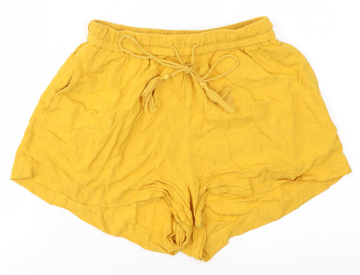 H&M Womens Yellow Hot Pants Shorts Size 36