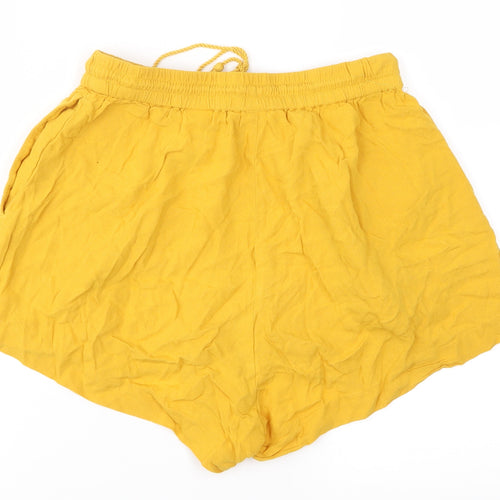 H&M Womens Yellow   Hot Pants Shorts Size 36