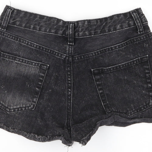 Denim & Co. Womens Black   Cut-Off Shorts Size 10