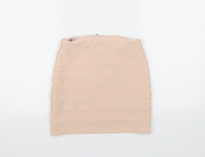 New Look Womens Pink A-Line Skirt Size 8