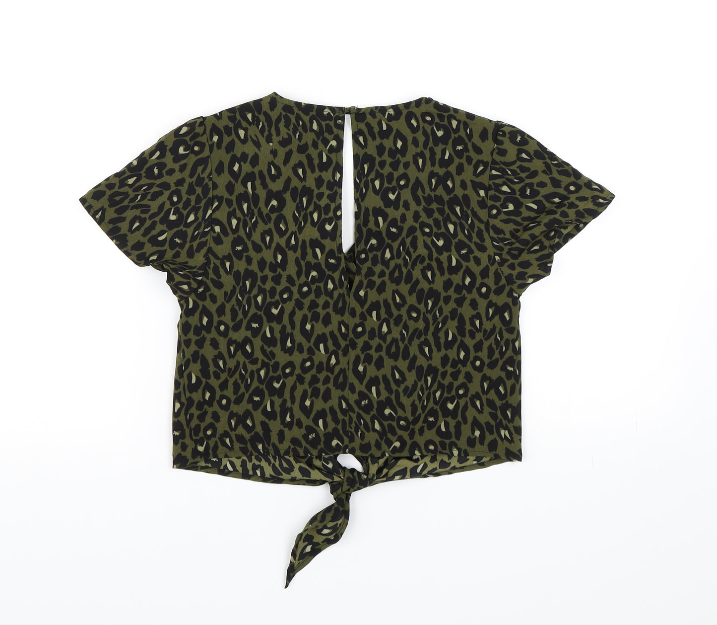 New Look Girls Green Animal Print  Basic Blouse Size 10 Years