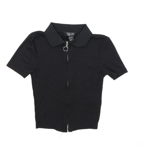 New Look Girls Black   Cropped Polo Size 10-11 Years