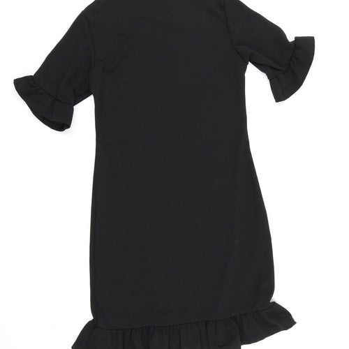 Missguided Womens Black  Rayon Bodycon  Size 8