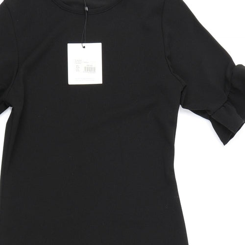 Missguided Womens Black  Rayon Bodycon  Size 8