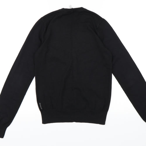 Armani Jeans Womens Black  Knit Cardigan Jumper Size 12