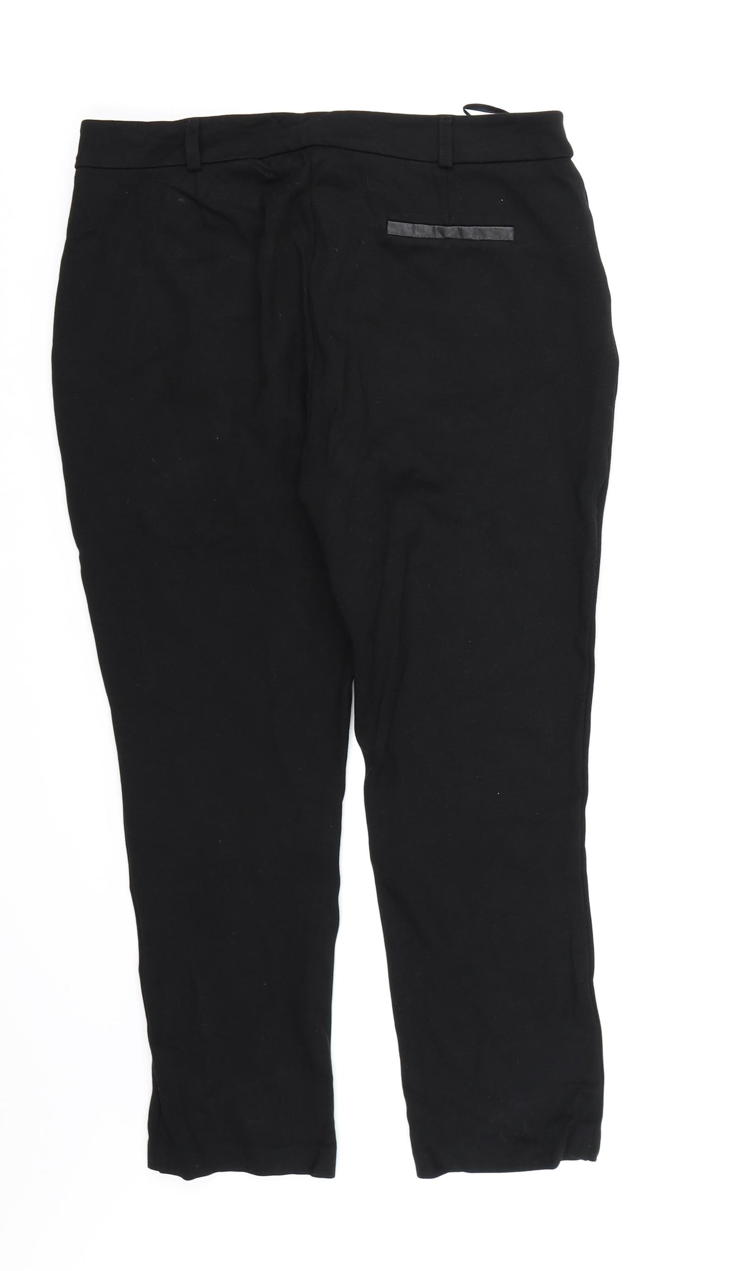 F&F Womens Black  Rayon Trousers  Size 14 L24 in