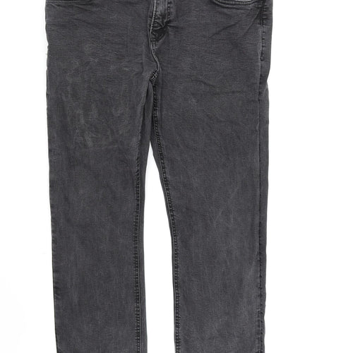 Easy Mens Black  Denim Straight Jeans  L30 in