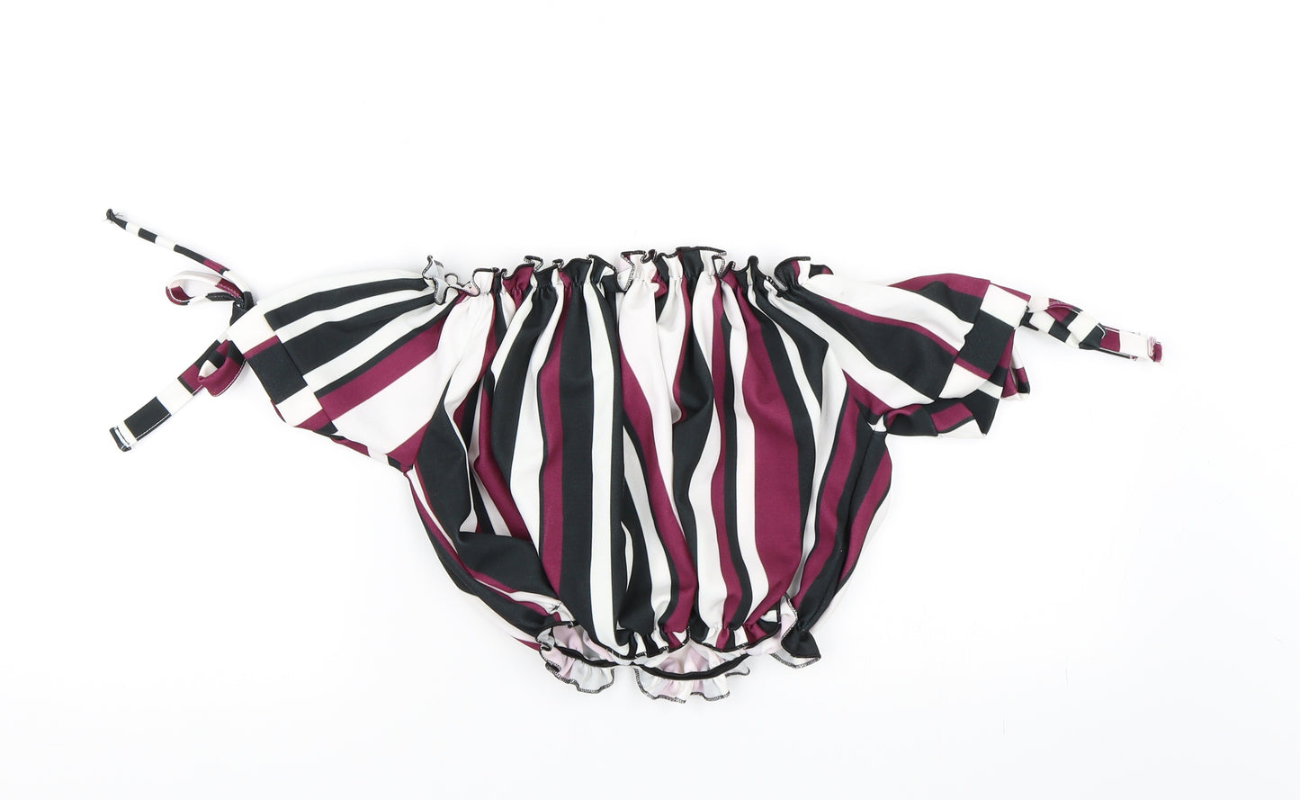 Select Womens Purple Striped  Cropped Blouse Size 14