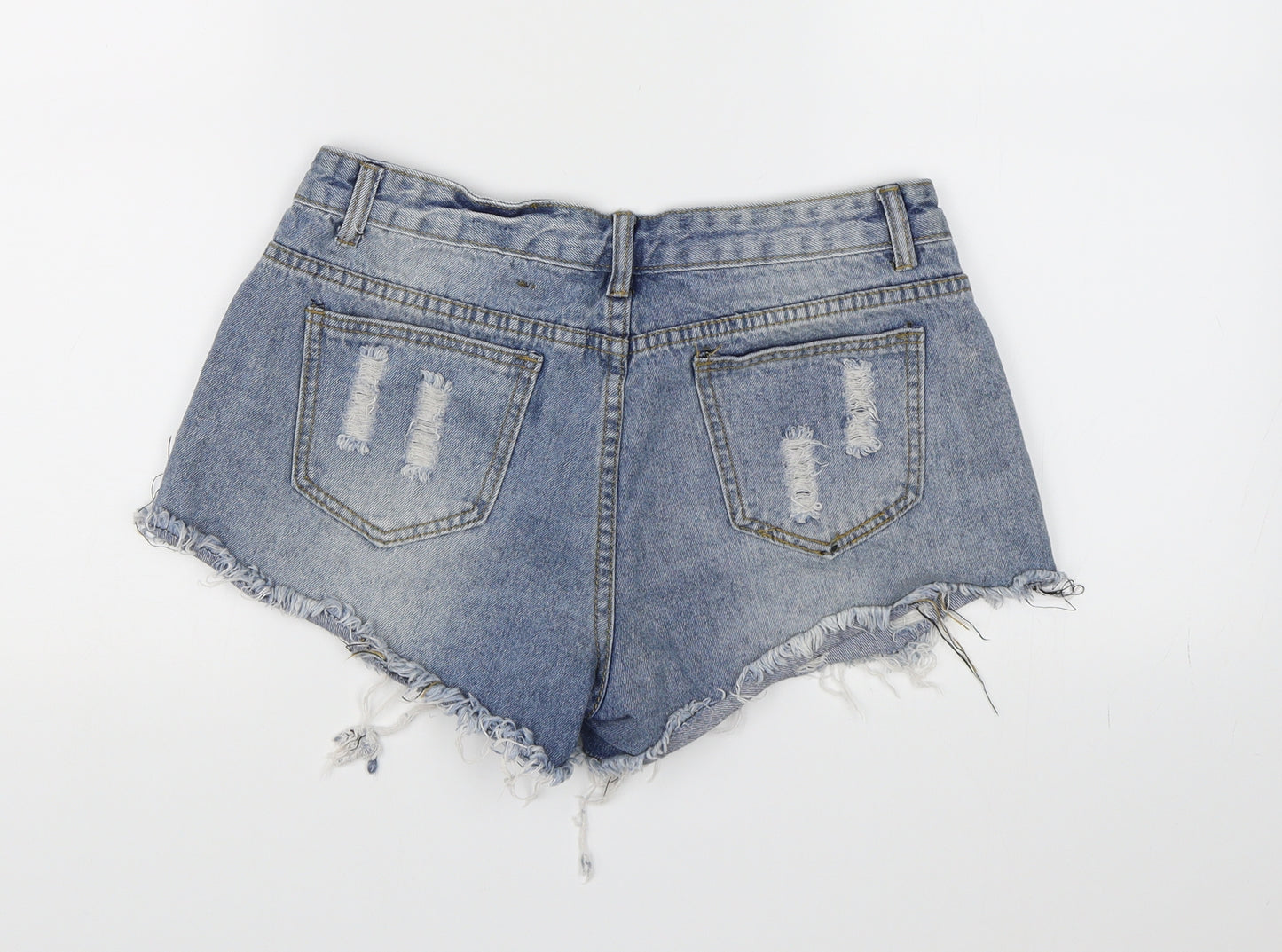 Portobello Womens Blue  Denim Hot Pants Shorts Size 10