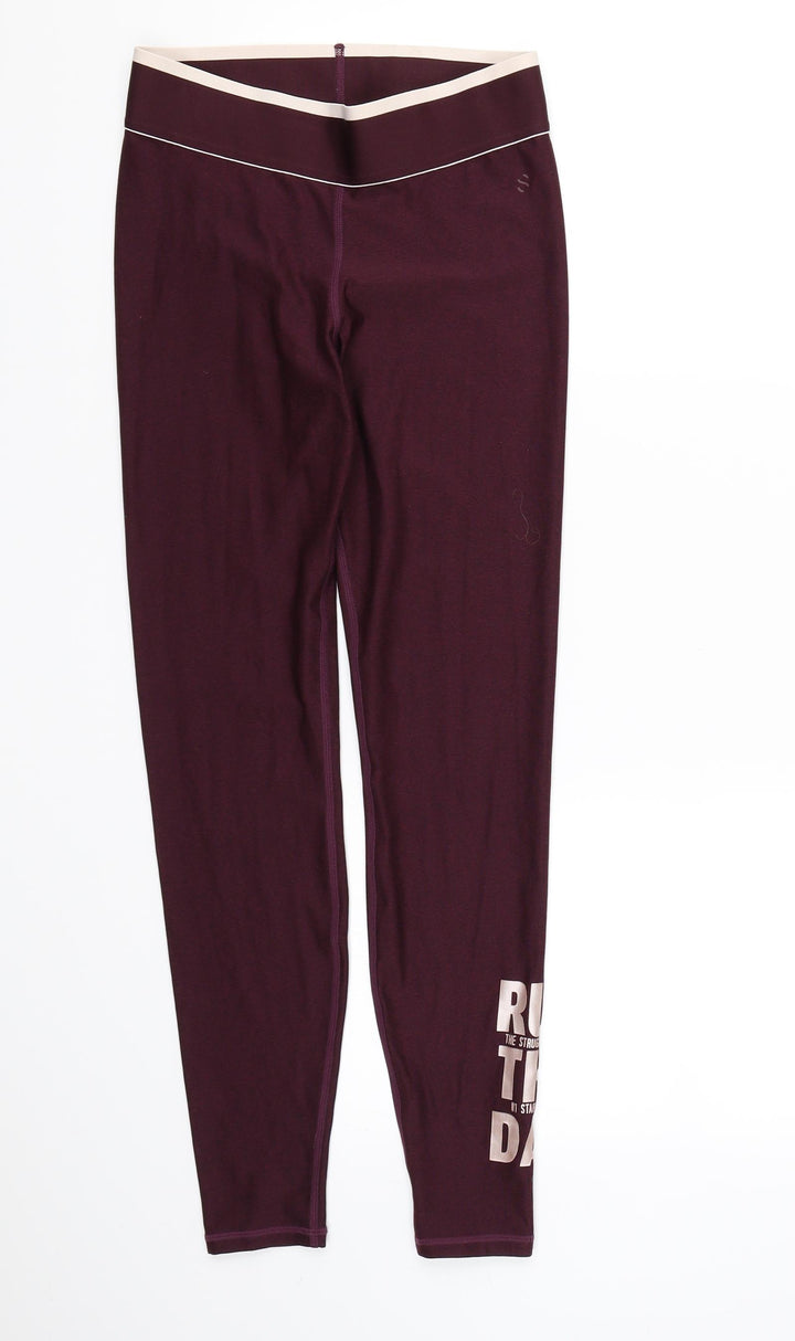 H&M Womens Purple Pedal Pusher Leggings Size S L26 in