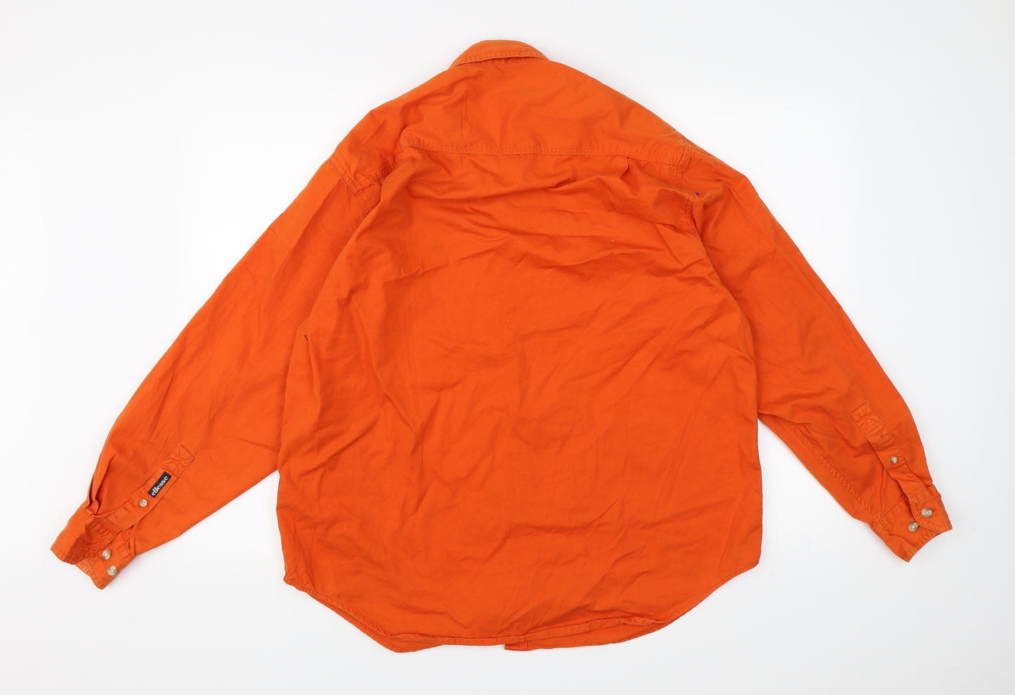 ellesse Mens Orange    Button-Up Size M