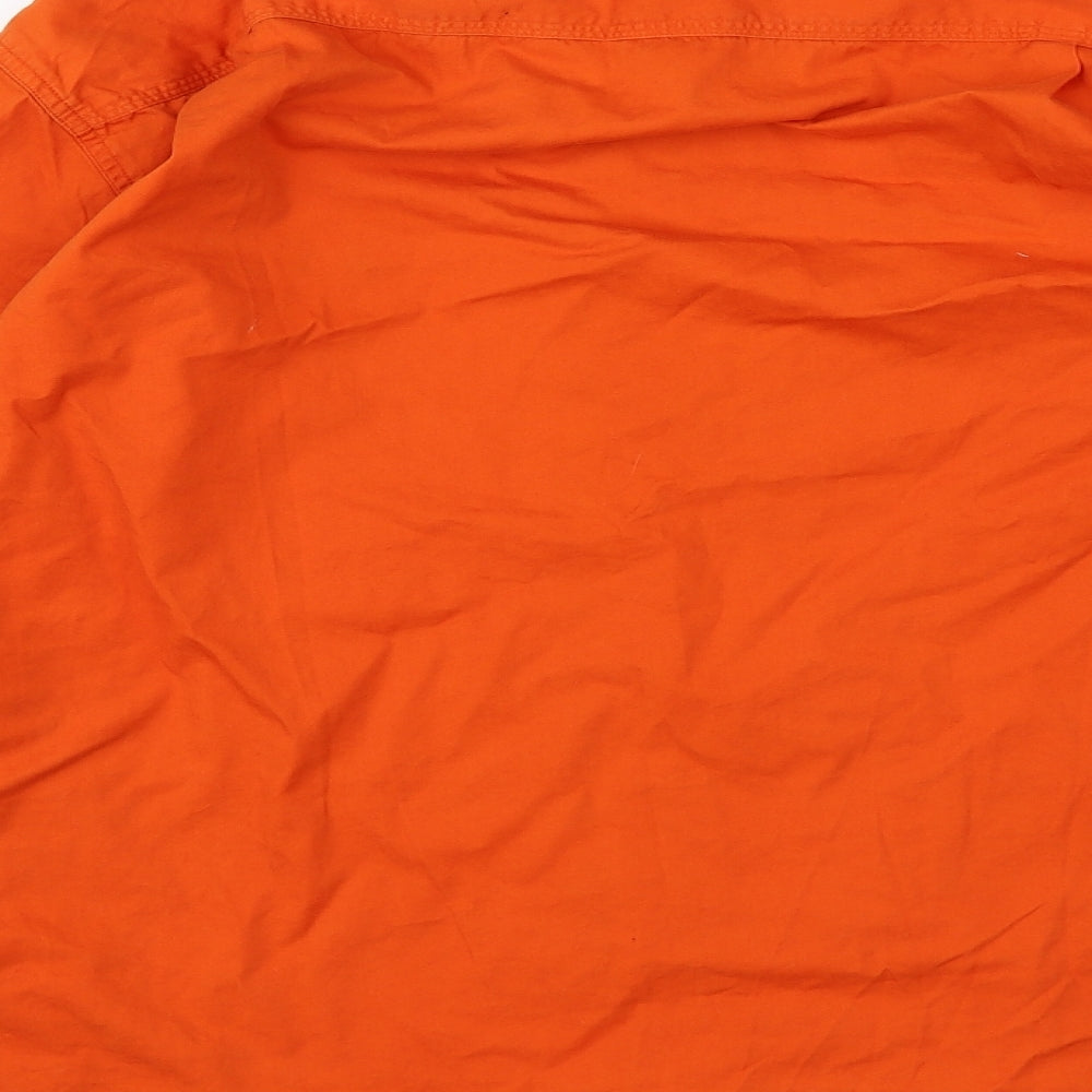 ellesse Mens Orange    Button-Up Size M