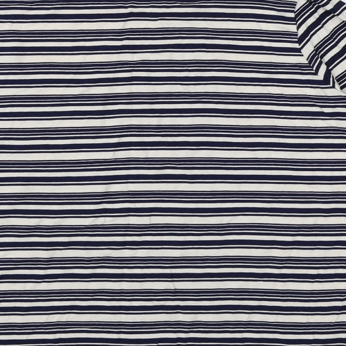 George Womens Blue Striped  Basic T-Shirt Size 10
