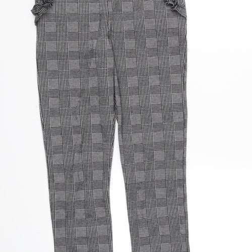 TU Womens Grey Check  Trousers  Size 8 L25 in