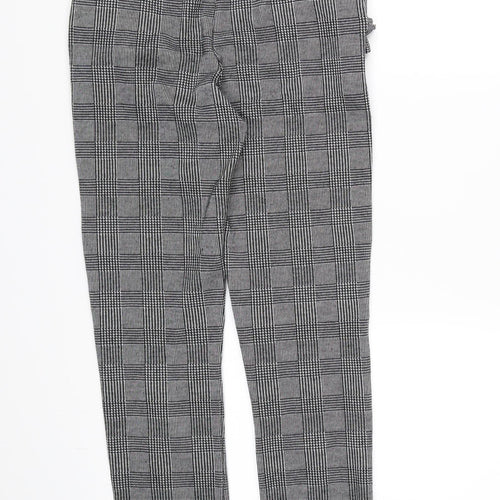 TU Womens Grey Check  Trousers  Size 8 L25 in
