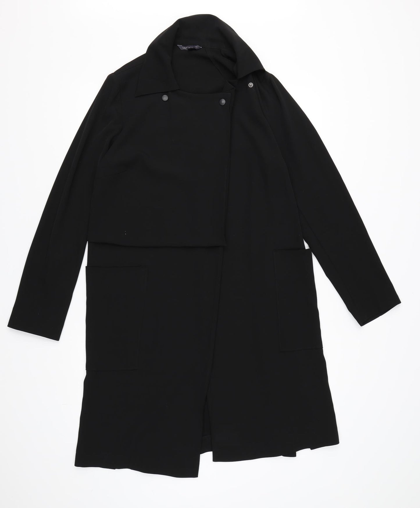 Marks and Spencer Womens Black   Trench Coat Coat Size 10