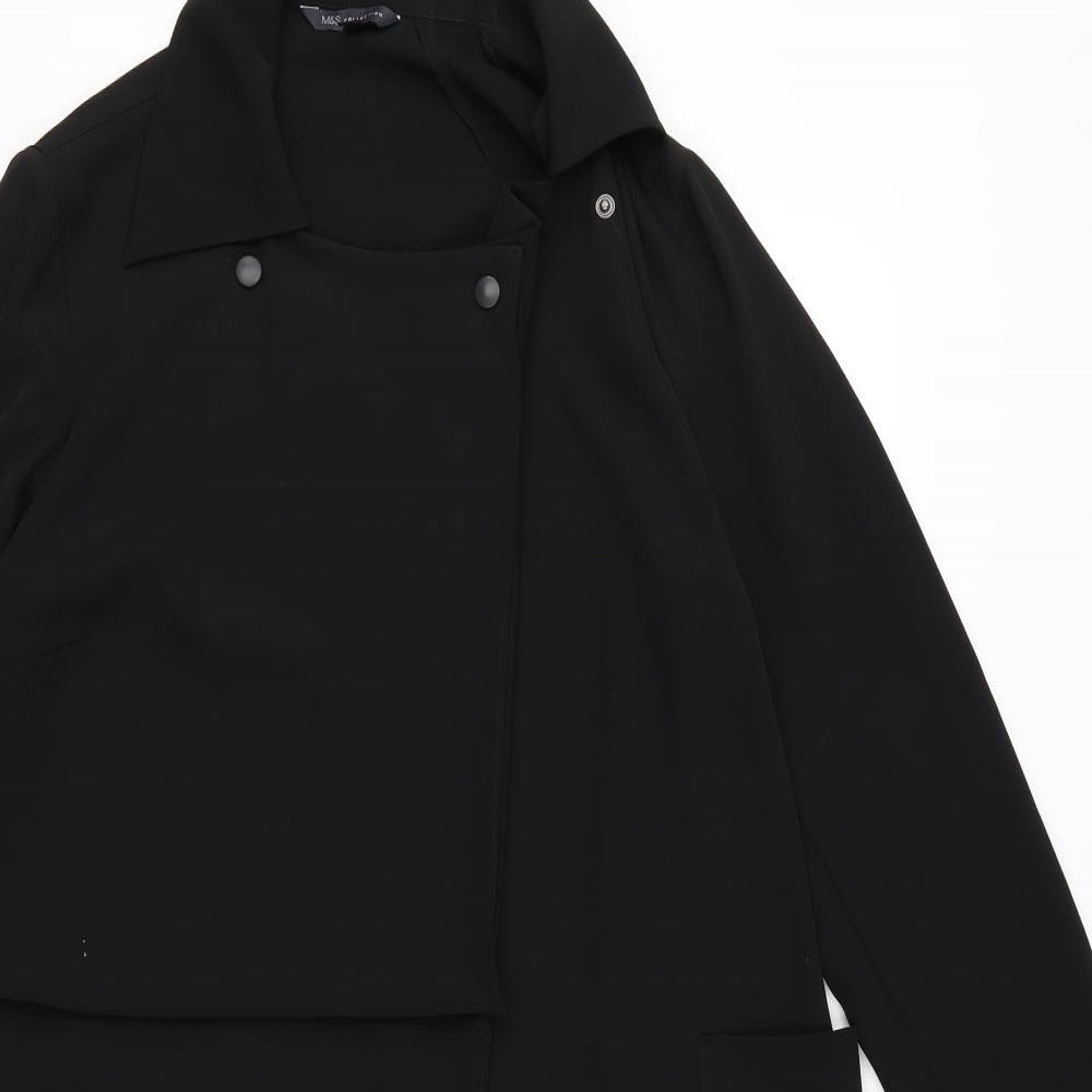 Marks and Spencer Womens Black   Trench Coat Coat Size 10