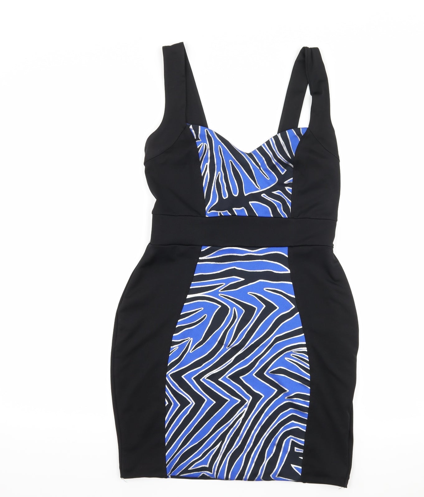 Jane Norman Womens Black Animal Print  Bodycon  Size 12