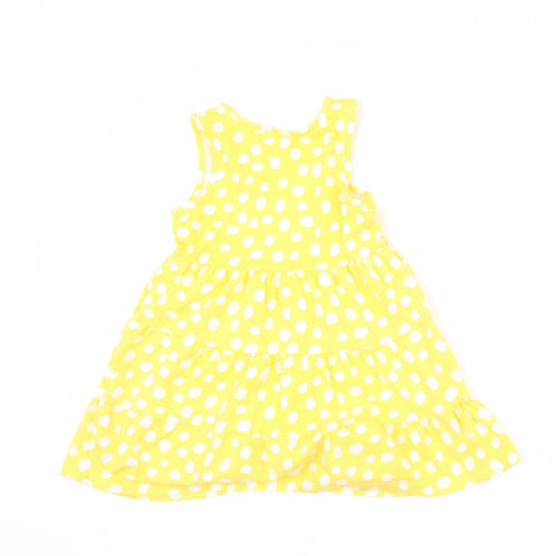 Nutmeg Girls Yellow Polka Dot  Shift  Size 4-5 Years